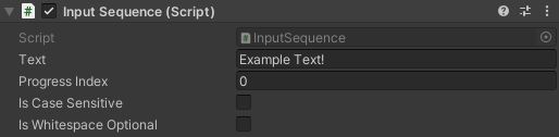 Input Sequence in the inspector.